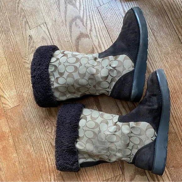 COACH Kally monogram Boots size 7 - Picture 3 of 9